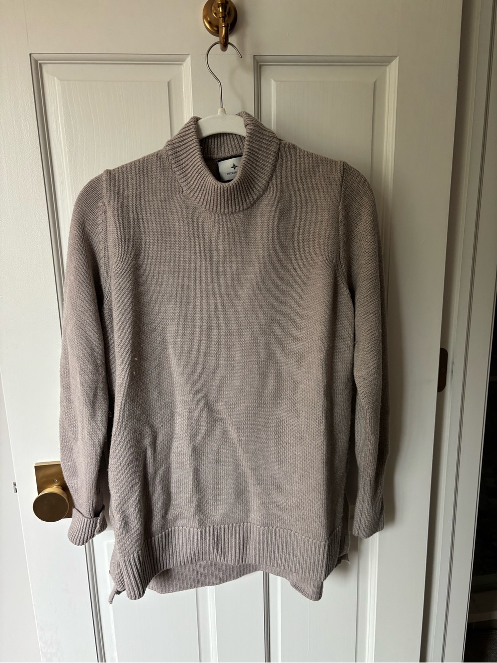 Tuckernuck Taupe Turtleneck Knit Sweater